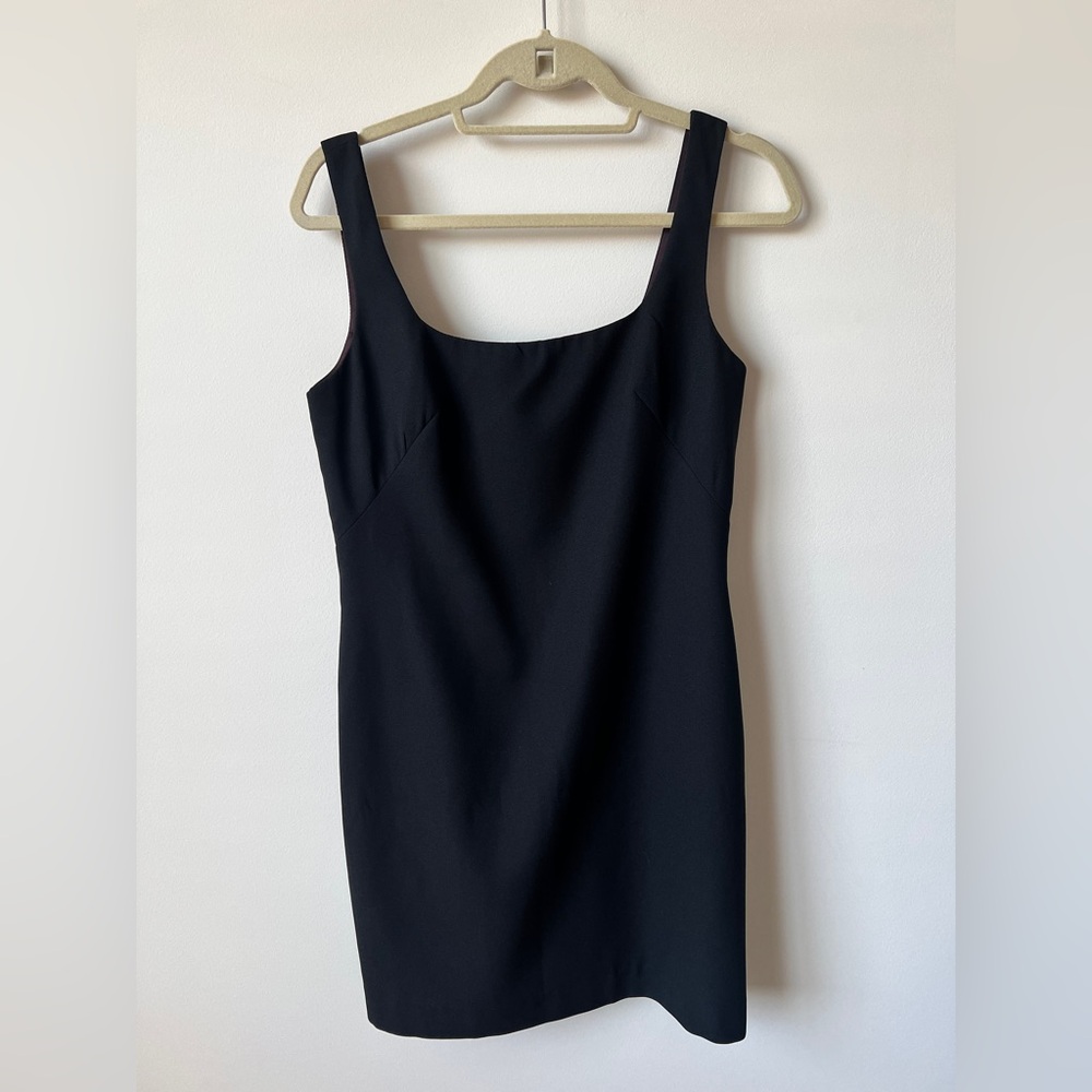 Laundry by Shelli Segal Black Sheath Dress Size 10 Y2K Minimalist